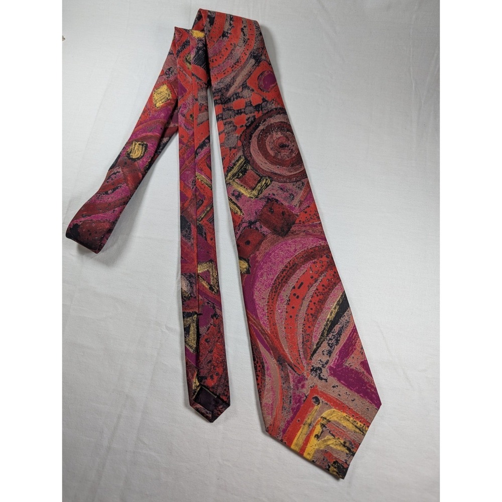 London Fog Vintage Polyester Men's Tie abstract Made In USA